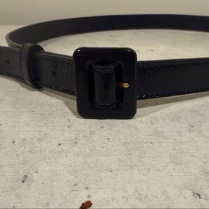 Yves Saint Laurent Black Patent  Leather Belt
